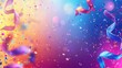 © Anothai - Vibrant festive background with colorful confetti and ribbons, perfect for celebrations, parties, and joyful events.