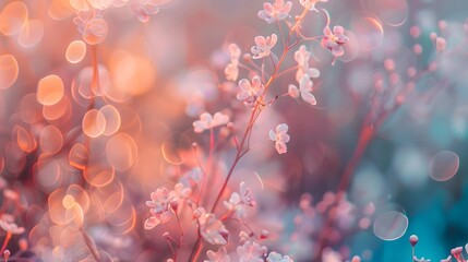 Sticker - Soft Bokeh Patterns in Organic Shapes and Dreamy Ethereal Colors for Elegant Digital Backgrounds