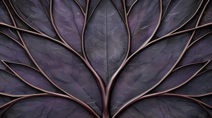 Wall Mural - abstract dark purple leaf texture background