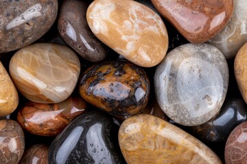 Wall Mural - Assorted natural stones and pebbles