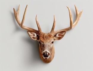 Sticker - Close-up portrait of a majestic deer with large antlers