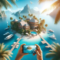 Wall Mural - Vacation destinations, vacation, travel idea, paradise islands, summer holidays.