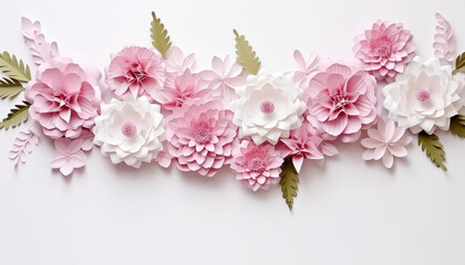 Sticker - A bouquet of flowers with pink and white flowers