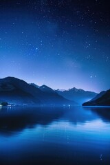 Wall Mural - Night Sky Over Water