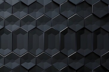 Poster - Dark grey background with hexagonal grid pattern for technology or car theme design, high resolution vector