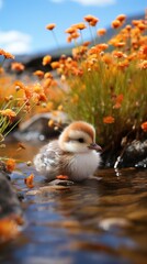 Canvas Print - duck in the water