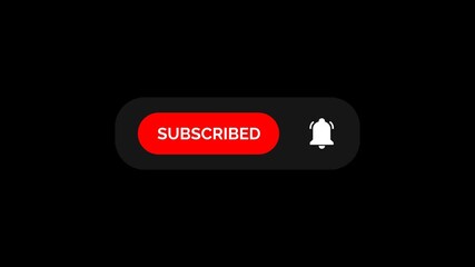 Wall Mural - subscribe and reminder button animation, subscribing animation, animated subscribe button on transpa