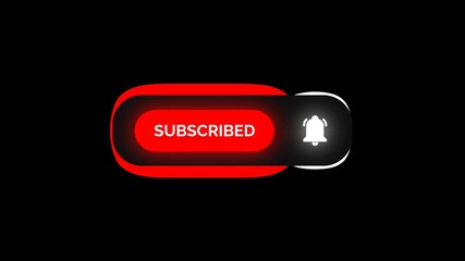 Wall Mural - subscribe and reminder button animation, subscribing animation, animated subscribe button on transpa