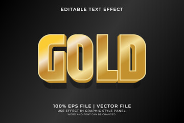 Poster - 3D Gold Text effect editable vector