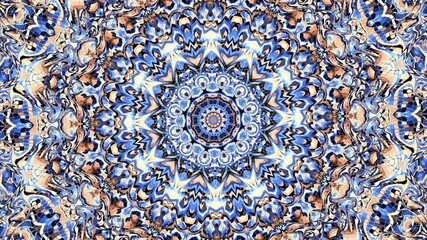 Aufkleber - 4k looped vintage yoga mandala spinning and zooming in