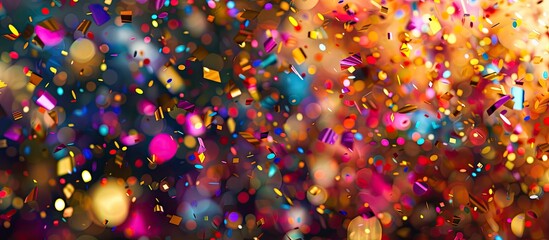 Poster - Colorful confetti creating a lively background perfect for a copy space image