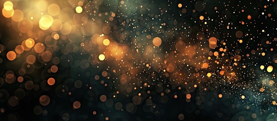 Aufkleber - Bokeh background with abstract black design and copy space image