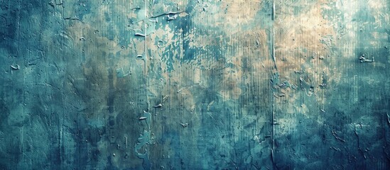 Aufkleber - Grunge style blue backdrop with a vintage worn texture ideal for use as a copy space image