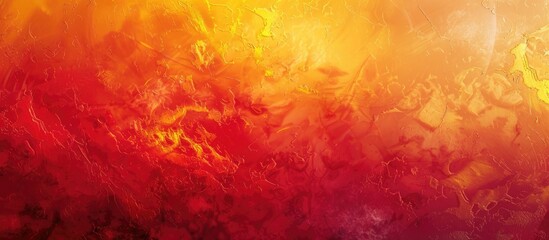 Aufkleber - A vibrant backdrop featuring a blend of red and yellow hues creating a lively copy space image