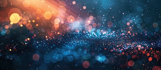 Aufkleber - Bokeh background with abstract black design and copy space image