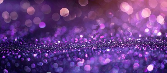 Poster - Abstract Christmas background with purple glitter texture and bokeh effects perfect for festive designs Includes copy space image