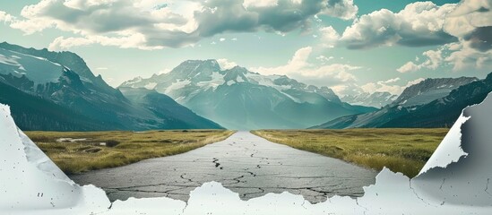 Aufkleber - Paper torn to show a place where you can add your message in a picture. Creative banner. Copyspace image