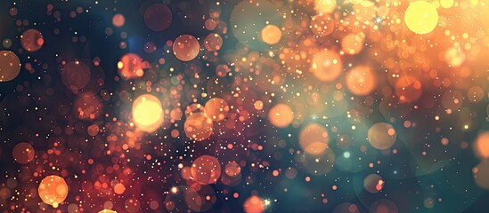 Poster - Exquisite abstract background featuring bokeh lights stars and ample copy space image