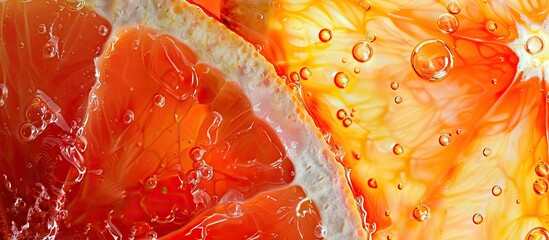 Aufkleber - Close up photo of a slice of orange blood with copy space image