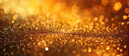 Poster - Glittering golden background creating a festive ambiance for Christmas and New Year perfect for a copy space image