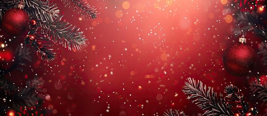 Fototapete - Festive background for Christmas and New Year with space for text or images. Creative banner. Copyspace image