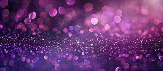 Aufkleber - Abstract Christmas background with purple glitter texture and bokeh effects perfect for festive designs Includes copy space image