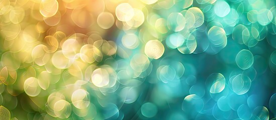Poster - Vibrant defocused backdrop featuring large circular bokeh ideal for a copy space image