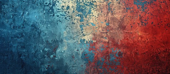 Aufkleber - Blue and red grunge color texture on an aged scratched surface suitable for a copy space image