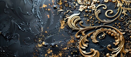 Aufkleber - Background with intricate foil design adding elegance to copy space image