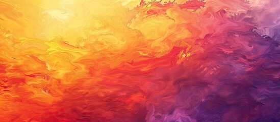 Aufkleber - Colorful sunset sky with various hues of red orange yellow and purple creating a stunning golden hour ambiance in the evening for a copy space image