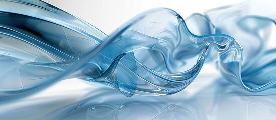 Poster - Plastic and glass background with a graphical curve suitable for a copy space image