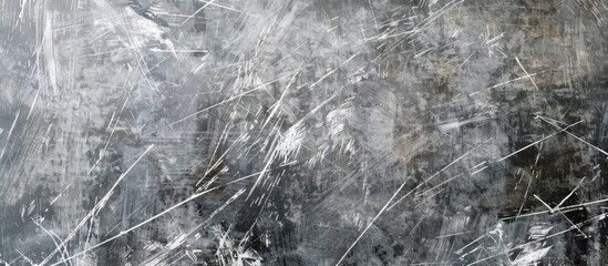 Poster - Gritty gray wall with scratches and white markings providing texture for an abstract backdrop ideal for incorporating text or design elements copy space image