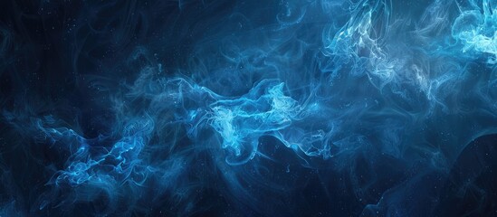 Poster - Background with abstract blue smoke perfect for copy space image