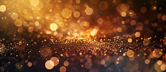Leinwandbilder - Bokeh abstract background with a golden effect perfect for copy space image