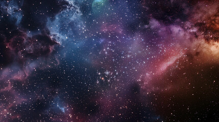 Wall Mural - a colorful galaxy with many stars and a few clouds