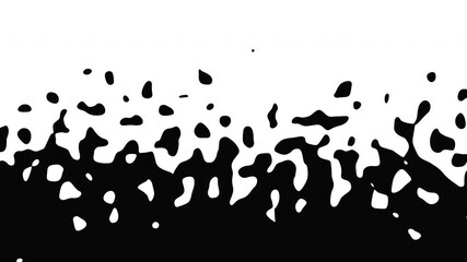 Aufkleber - Grunge pixelated dissolve gradient background. Simple black and white pattern. 4k looped video.
