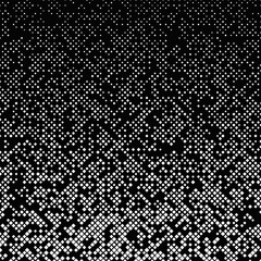 Poster - Abstract black and white random square pattern background - monochrome vector graphic design with squares