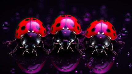 Sticker - small red ladybugs 