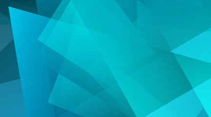 Poster - Abstract geometric blue paper layer design background