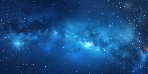 Wall Mural - Galaxy Illustration. A Stunning Night Sky in Cosmic Universe with Shining Stars and Nebula