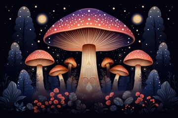 Wall Mural - Mushroom mushroom fungus agaric.