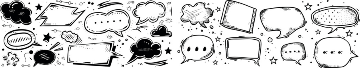 Poster - This is a cute set of crayon frame speech bubbles. There is a chalk background speech bubble frame