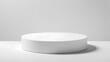 © artmozai - Abstract empty white podium on white background with shadow