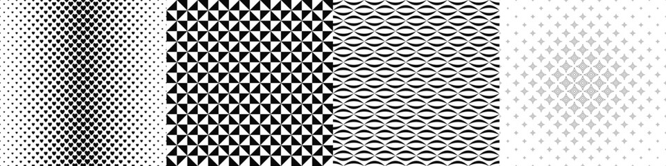 Aufkleber - Black and white pattern collection