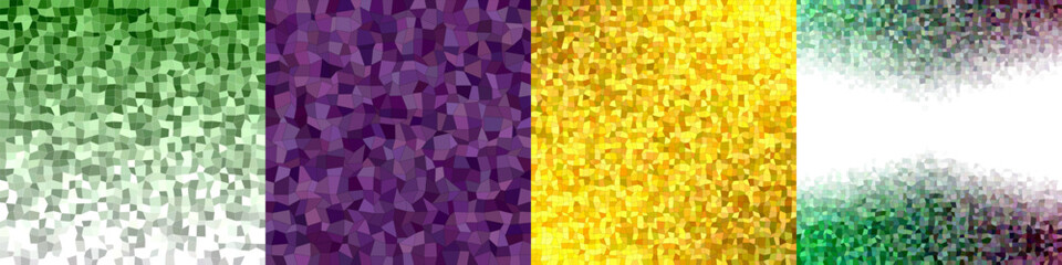 Poster - Abstract rectangle polygon pattern background set
