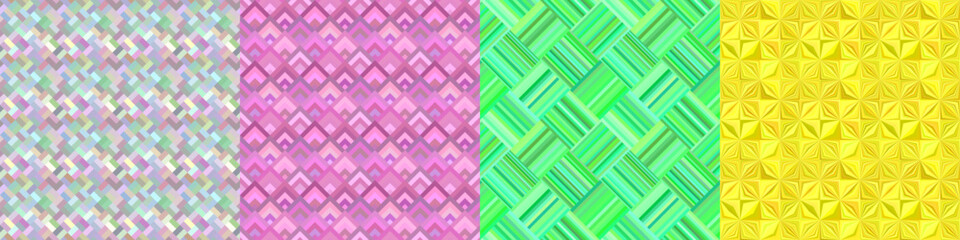 Poster - Seamless color geometric pattern set