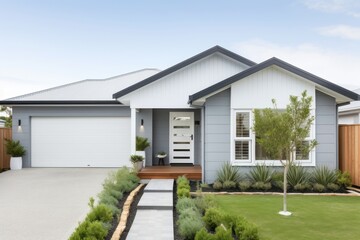 Wall Mural - Home garage architecture building.