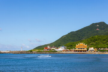 Wall Mural - Seascape over the bay in Taiwan Fulong