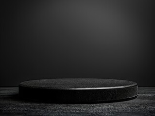 cabon fiber podium on black background