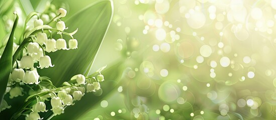 Aufkleber - A beautiful lily of the valley with copy space image